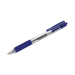 SKILCRAFT SLV-Performer Ballpoint Pen, Retractable, Medium, 1 mm, Blue Ink, Blue/Clear Barrel, Dozen