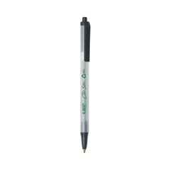 ReVolution Clic Stic Ballpoint Pen, Retractable, Medium 1 mm, Black Ink, Translucent Frost/Black Barrel, 48/Pack