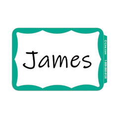 Self-Adhesive Name Badges, 3.5 X 2.25, Green, 100/box