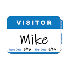 Self-Adhesive Name Badges, Hello My Name Is, Blue, 3.5 X 2.25, 100/bx