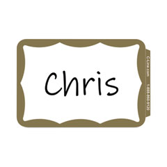 Self-Adhesive Name Badges, 3.5 X 2.25, Gold, 100/box