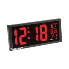 SKILCRAFT LED Self-set Digital Clock, 14.4