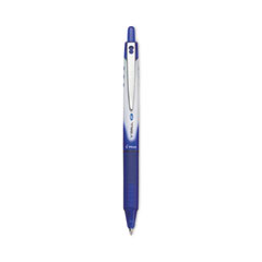 Vball Rt Liquid Ink Roller Ball Pen, Retractable, Extra-Fine 0.5 Mm, Blue Ink, Blue/white Barrel