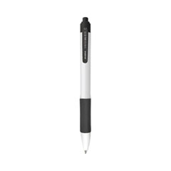 Sarasa Dry X20+ Gel Pen, Retractable, Fine 0.7 mm, Black Ink, White/Black Barrel, Dozen