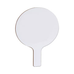 Dry Erase Paddle, 9 x 5, White Surface, 12/Pack