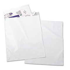 Redi-Strip Poly Mailer, #6, Square Flap, Redi-Strip Adhesive Closure, 14 x 19, White, 100/Pack