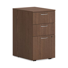 Mod Mobile Pedestal, Left or Right, 3-Drawers: Box/Box/File, Legal/Letter, Sepia Walnut, 15