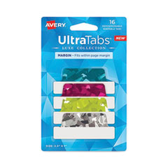 Ultra Tabs Luxe Collection Repositionable Tabs, 1/5-Cut, Assorted Jewel Prism Colors, 2.5