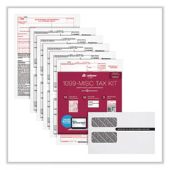 1099-MISC Five-Part Laser Forms and Envelopes, Fiscal Year: 2023, 5-Part Carbonless, 8 x 5, 2 Forms/Sheet, 10 Forms Total