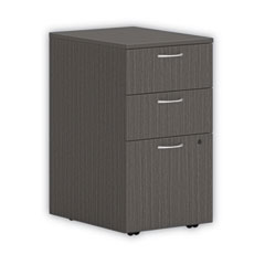 Mod Mobile Pedestal, Left or Right, 3-Drawers: Box/Box/File, Legal/Letter, Slate Teak, 15