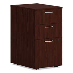 Mod Mobile Pedestal, Left or Right, 3-Drawers: Box/Box/File, Legal/Letter, Traditional Mahogany, 15