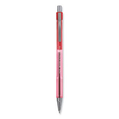 Better Ballpoint Pen, Retractable, Fine 0.7 Mm, Red Ink, Translucent Red Barrel, Dozen