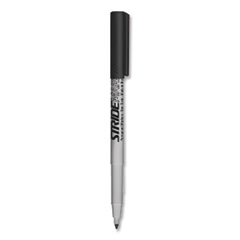 StrideMark Permanent Marker, Fine Bullet Tip, Black, 12/Box