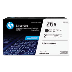 HP 26A, (CF226A) 2-Pack Black Original LaserJet Toner Cartridge