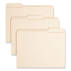 Reinforced Tab Manila File Folders, 1/3-Cut Tabs: Assorted, Letter Size, 0.75