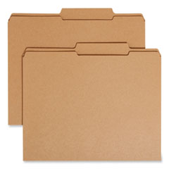 Guide Height Reinforced Heavyweight Kraft File Folder, 2/5-Cut Tabs: Right of Center, Letter, 0.75