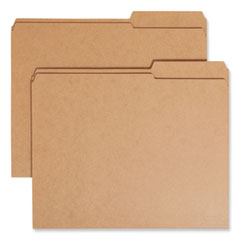 Guide Height Reinforced Heavyweight Kraft File Folder, 2/5-Cut Tabs: Right of Center, Letter, 0.75