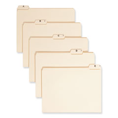 Indexed File Folder Sets, 1/5-Cut Prelabeled Tabs: A to Z, Letter Size, 0.75