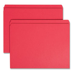 Reinforced Top Tab Colored File Folders, Straight Tabs, Letter Size, 0.75