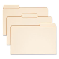 SuperTab Reinforced Guide Height Top Tab Folders, 1/3-Cut Tabs: Assorted, Legal Size, 0.75