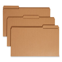 Heavyweight Kraft File Folder, 1/3-Cut Tabs: Assorted, Legal Size, 0.75