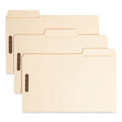 SuperTab Reinforced Guide Height Fastener Folders, 11-pt Manila, 0.75