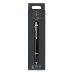 IM Retractable Medium Tip Ballpoint Pen, 0.7 mm, Blue Ink, Black/Chrome Barrel