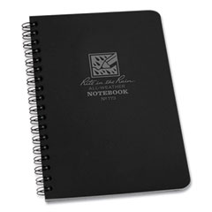 All-Weather Wire-O Notebook, Universal: Narrow Rule and Quadrille Rule, Black Cover, (32) 7 x 4.63 Sheets