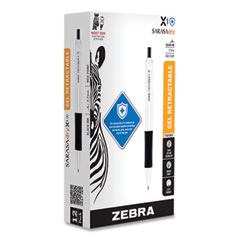 Sarasa Dry X1+ Retractable Gel Pen, Medium 0.7 mm, Black Ink, White/Black Barrel, 12/Pack