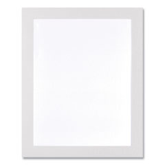 Self Adhesive Sign Holders, 11 x 17, Clear with White Border, 2/Pack