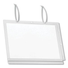 Water Resistant Sign Holder Pockets with Cable Ties, 8.5 x 11, Clear Frame, 5/Pack