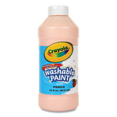 Washable Paint, Peach, 16 Oz Bottle