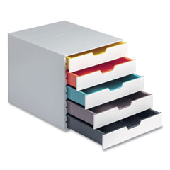 Desktop Document Sorter, 5 Sections, For File Size A4 to C4, 11 x 14 x 11.5, Assorted Colors