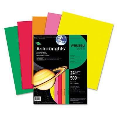 Colored Computer Paper on Astrobrights Colored Paper  24lb  8 1 2 X 11  Assortment  500 Sheets