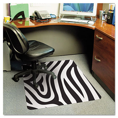 Zebra Office Supplies on Zebra Print 36x48 Rectangle Chair Mat  Design Series For Carpet Up To