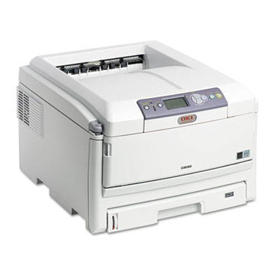 Thick Printer Paper on C830n Wide Format Color Printer By Oki   Oki62431601
