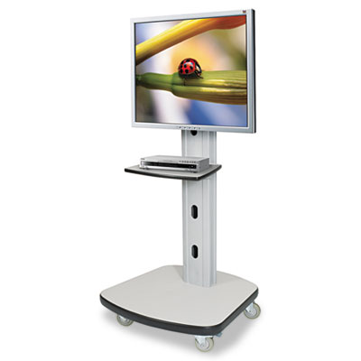 Stereo Stands on Mobile Plasma Lcd Stand  1 Shelf  30 1 2w X 29 1 2d X 66 1 2h  Gray By