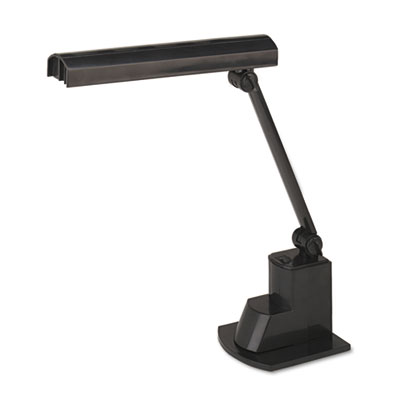 Black Fluorescent Lights on Fluorescent Desk Lamp  Electronic Ballast  Folding Shade  15 1 2