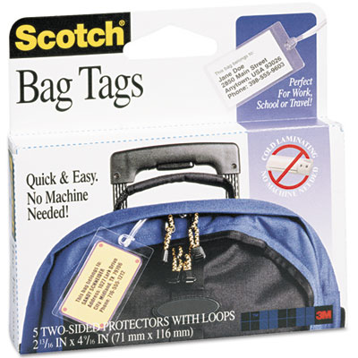 Luggage  Machine on 12 5 Mil  2 13 16 X 4 9 16  Luggage Tag Size  5 By Scotch   Mmmls8535g