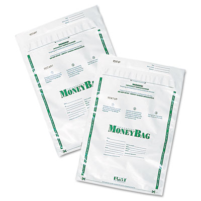 Money Deposit Bags on Biodegradable Plastic Money Bags  Tamper Evident  9 X 12  White  50