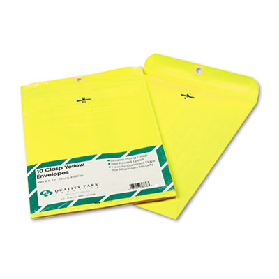 Reusable Envelopes on Color Clasp Envelope 9 X 12 28lb Yellow 10 Pack Reusable Envelope