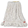 Web Foot Wet Mop Head, Shrinkless, White, Small, Cotton/Synthetic, 6/CT