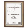 EZ Mount Document Frame, Plastic, 8.5 x 11, Walnut/Gold