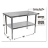 Alera(R) Stainless Steel Table