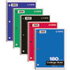 Coil-Lock Wirebound Notebooks, College/Medium, 10-1/2 x 8, White, 180 Sheets