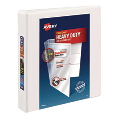 Heavy-Duty View Binder with DuraHinge and One Touch EZD Rings, 3 Rings, 1.5" Capacity, 11 x 8.5, Whi