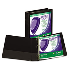 Samsill(R) Clean Touch(TM) Locking Round Ring View Binder Protected with an Antimicrobial Additive