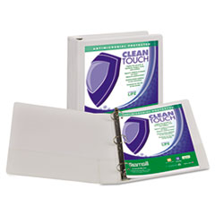 Samsill(R) Clean Touch(TM) Locking Round Ring View Binder Protected with an Antimicrobial Additive