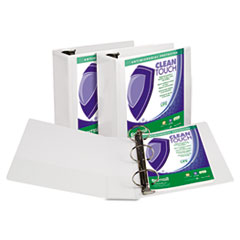 Samsill(R) Clean Touch(TM) Locking Round Ring View Binder Protected with an Antimicrobial Additive