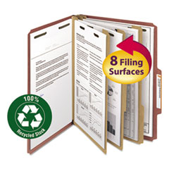 Smead(R) 100% Recycled Pressboard Classification Folders